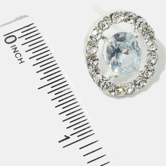 🔥2for$25🔥 Oval gem earrings - Picture 2 of 2